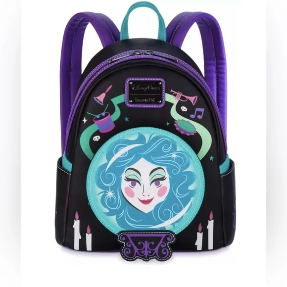 Loungefly Purple & Teal Character Print Backpack with Gold Hardware Loungefly Disney Lilo & Stitch Scrump Reading Mini Backpack  main image 3
